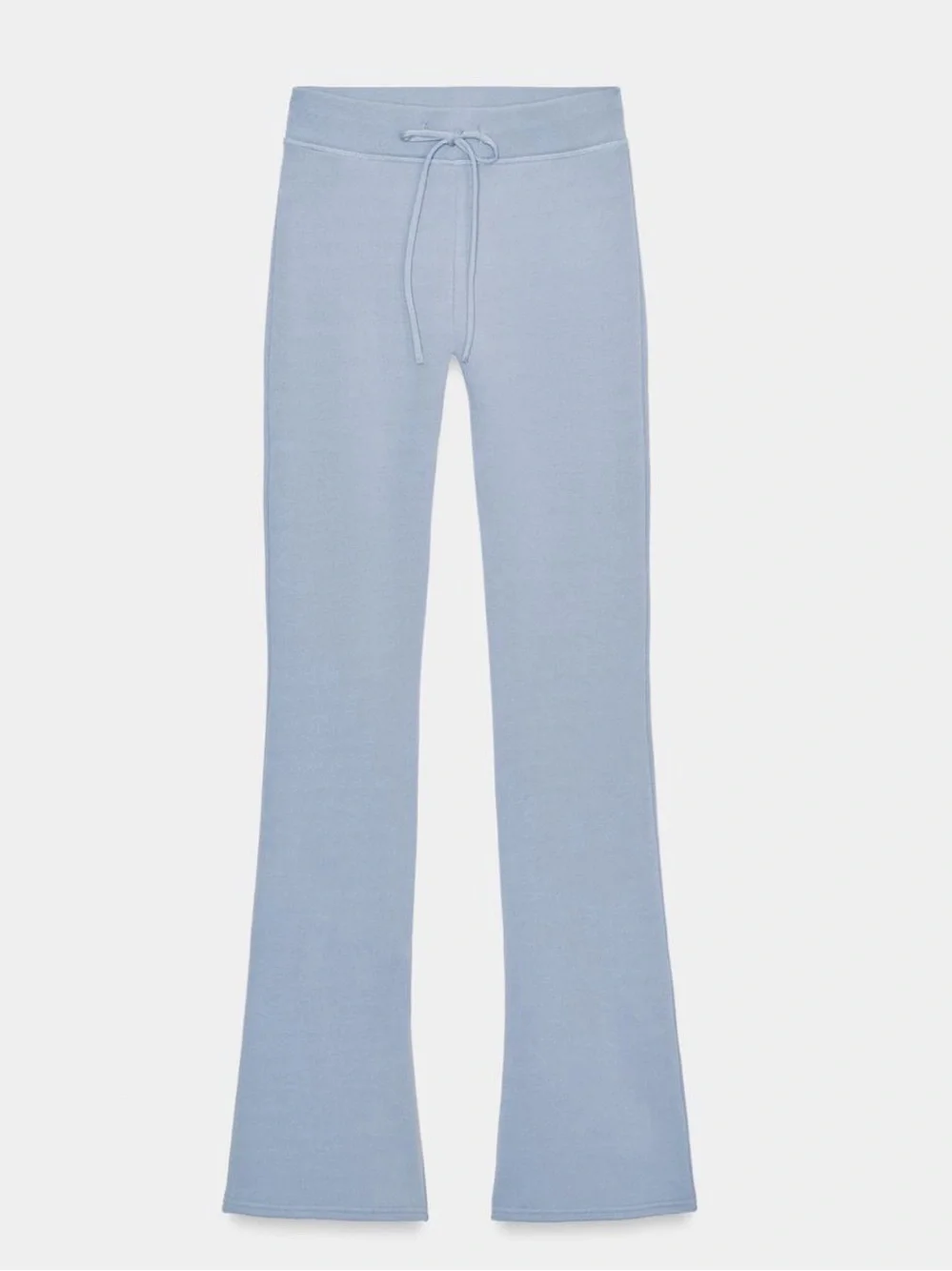 Zara NWT High-Waist Drawstring Flare Sweatpants Dusty Blue